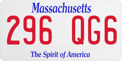 MA license plate 296QG6