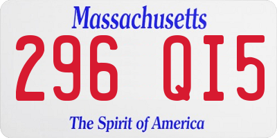 MA license plate 296QI5