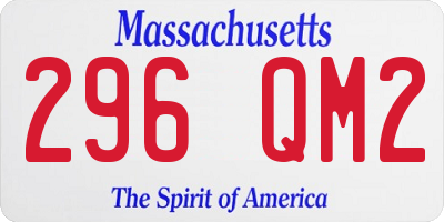 MA license plate 296QM2