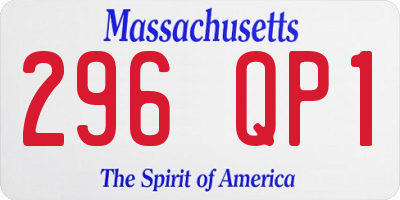 MA license plate 296QP1