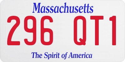 MA license plate 296QT1