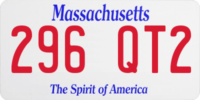 MA license plate 296QT2