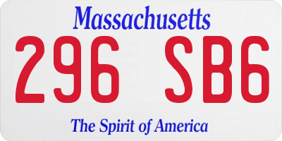 MA license plate 296SB6