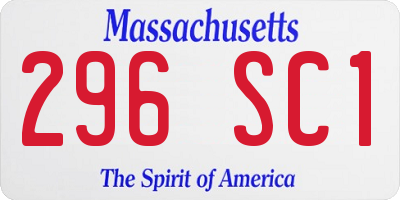 MA license plate 296SC1