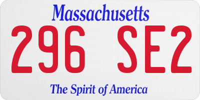 MA license plate 296SE2