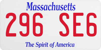 MA license plate 296SE6