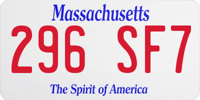 MA license plate 296SF7