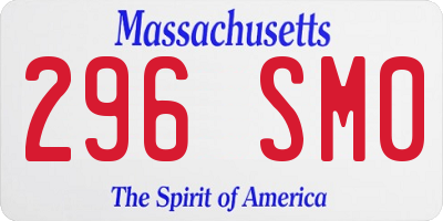 MA license plate 296SM0
