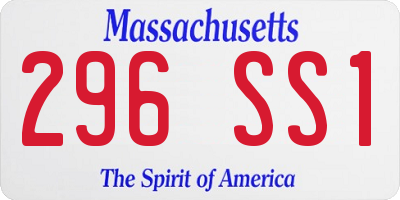 MA license plate 296SS1