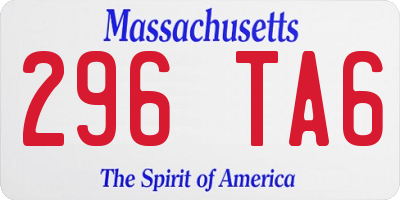 MA license plate 296TA6