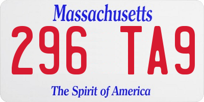 MA license plate 296TA9