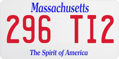 MA license plate 296TI2