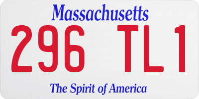 MA license plate 296TL1