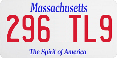 MA license plate 296TL9