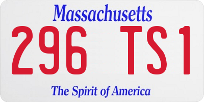 MA license plate 296TS1