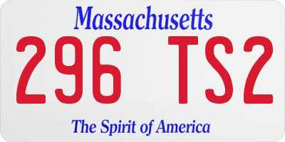 MA license plate 296TS2