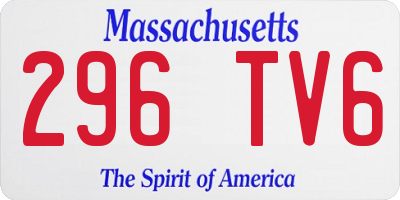 MA license plate 296TV6