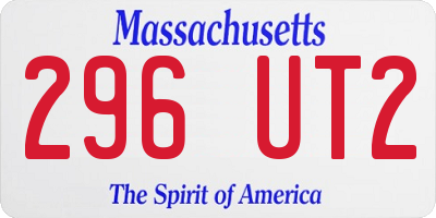 MA license plate 296UT2