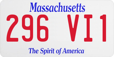 MA license plate 296VI1
