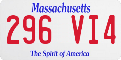 MA license plate 296VI4