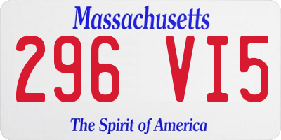 MA license plate 296VI5