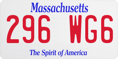 MA license plate 296WG6