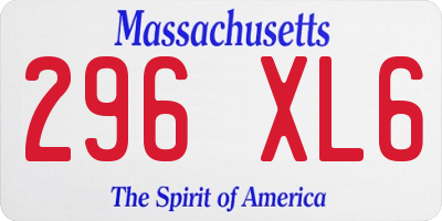 MA license plate 296XL6