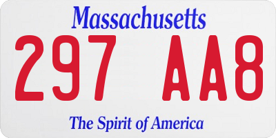 MA license plate 297AA8