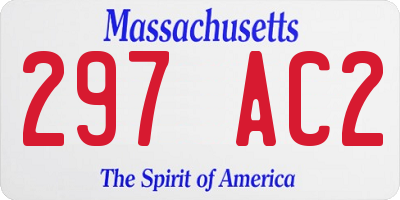 MA license plate 297AC2