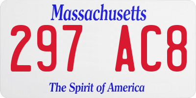 MA license plate 297AC8
