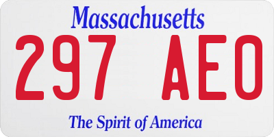 MA license plate 297AE0