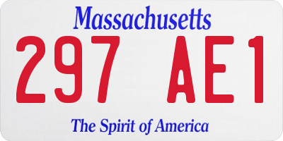 MA license plate 297AE1