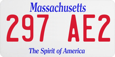 MA license plate 297AE2