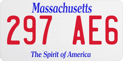 MA license plate 297AE6