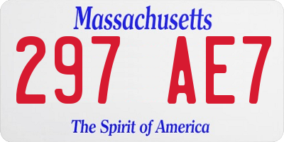 MA license plate 297AE7