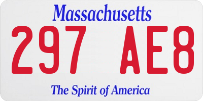 MA license plate 297AE8