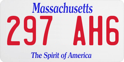 MA license plate 297AH6