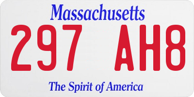 MA license plate 297AH8