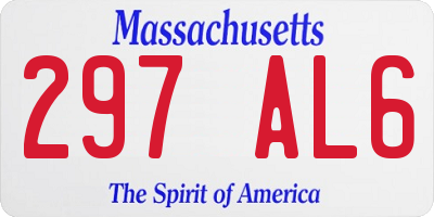 MA license plate 297AL6