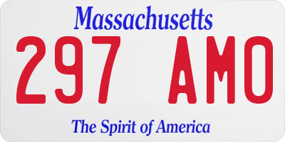 MA license plate 297AM0