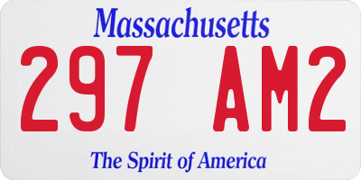 MA license plate 297AM2