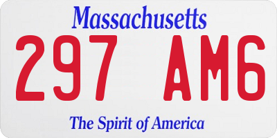 MA license plate 297AM6