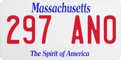 MA license plate 297AN0
