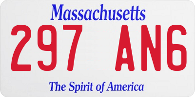 MA license plate 297AN6