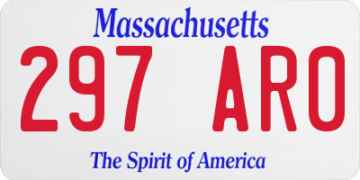 MA license plate 297AR0