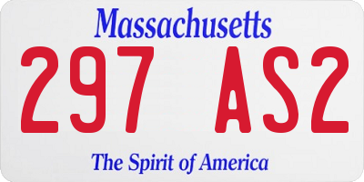 MA license plate 297AS2