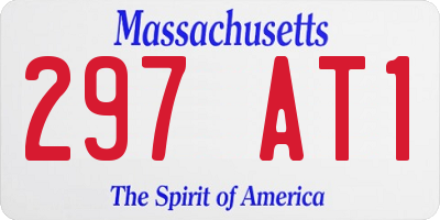 MA license plate 297AT1