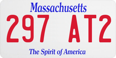MA license plate 297AT2