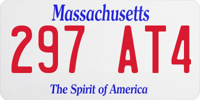 MA license plate 297AT4