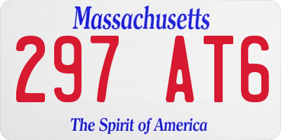 MA license plate 297AT6